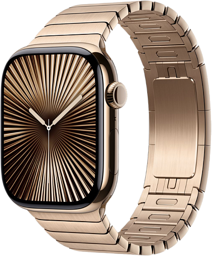 Умные часы Apple Watch Series 10 (46mm) Titanium with Link Bracelet (золотой)